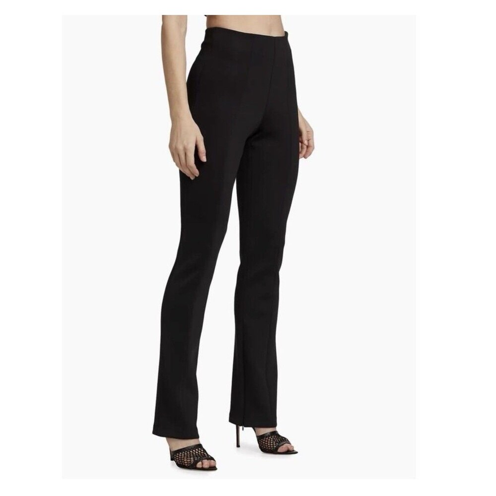 Good American NWT Good Waist Flare‎ Black Scuba Ankle Zipper Pant SZ 5 2X Black